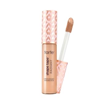 Corrector radiante Tarte Shape Tape – Cobertura media, acabado radiante para corrector debajo de los ojos para ojeras, líneas finas, enrojecimiento y decoloración, hidratante, vegano, libre de