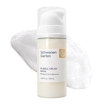 Schwanen Garten Máscara de crema de burbujas, máscara de absorción rápida, sin hojas, suero de niacinamida y centella para la cara, suero facial coreano de hidratación profunda para todo tipo de piel