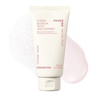 innisfree Cherry Blossom Dewy Glow Jam Cleanser Daily Face Wash, 5.29 onzas líquidas (paquete de 1)
