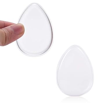 Esponja de maquillaje de silicona, licuadora de belleza, aplicador de cosméticos para cremas faciales, suero, base, bronceador, corrector, rubor blanco, 2 unidades