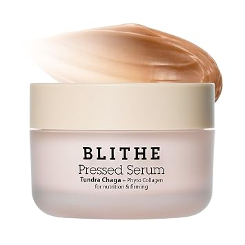 Sérum prensado Blithe Tundra Chaga - Crema facial con hongos – Crema hidratante facial vegana antienvejecimiento para mujeres, crema coreana antiarrugas para ultra reparación e hidratación, producto de belleza coreana Nutrición & Reafirmante 1.68 onzas líq