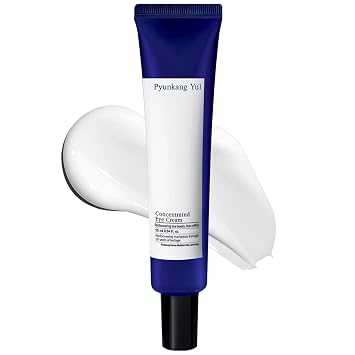 Pyunkang Yul PKY Crema Concentrada para Ojos 0.84 Fl. Oz., Cuidado 2 en 1 para las arrugas y ojeras con manteca de karité, raíz de astrágalo, saponina e isoflavonoides para piel firme y radiante