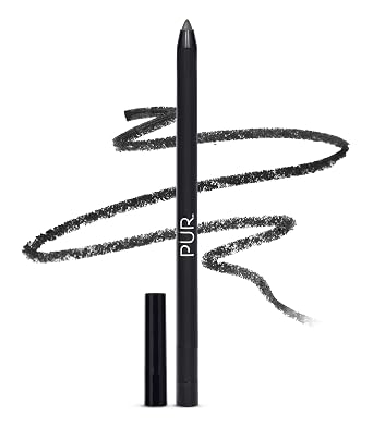 PÜR MINERALS On Point Eyeliner Pencil - Long-Lasting Waterproof & Smudge-Proof Eye Liner Pencils for Women with Built-In Sharpener - High-Pigmented Eye Makeup for Bold, Defined Lines, Vegan