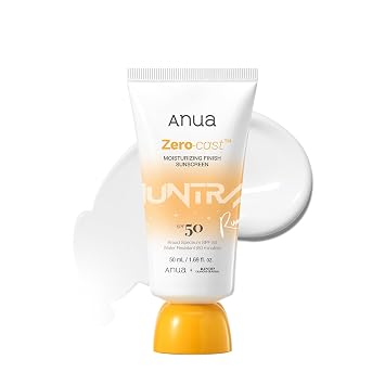 Anua Protector solar hidratante Zero-Cast SPF 50, 1.69 fl oz