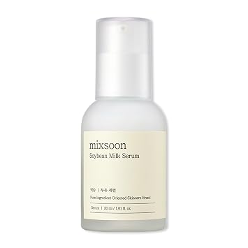 Mixsoon Suero de Leche de Soja - Leche Hidratante para el Rostro, Suero Hidratante y Reafirmante para el Rostro, Fórmula Nutritiva para una Piel Lisa 30ml / 1.01 fl.oz. Cuidado de la Piel de Vidrio