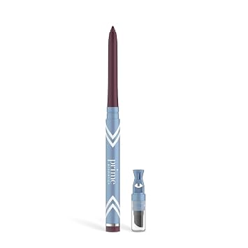 PRIME PROMETICS PrimeEyes Delineador de ojos deslizable para mujeres maduras – Impermeable, de larga duración y a prueba de manchas – Textura de crema en gel, sacapuntas discreto y borrador eficaz
