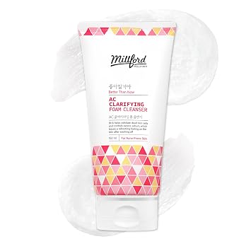 AC Limpiador de espuma aclarante 5.1 fl oz/5.1 fl oz, limpiador facial diario para pieles grasas, sin perfume, limpiadores salicílicos, BHA, cuidado de la piel coreano