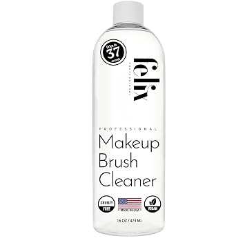 Limpiador de brochas de maquillaje, limpieza profunda, sin enjuague, secado rápido, ideal para limpiar y aromatizar pinceles de maquillaje naturales y sintéticos (16 onzas líquidas)
