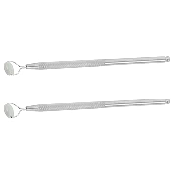 2pcs Jade Facial Roller Massage Stick for Nose Bridge Sculpting Silver