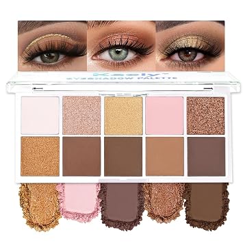 10 Paleta de sombras de ojos, sombra de ojos mate mate neutra, 03
