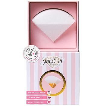 StansOut - Esponja de maquillaje de espuma viscoelástica, licuadora sin necesidad de agua para base líquida, crema y polvo, acabado de aerógrafo, aplicación impecable