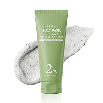 P.CALM Holy Basil Green Capsule Pack-to-Foam Cleanser, 4.1 fl oz