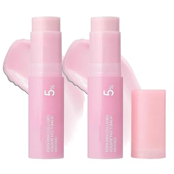PDRN - Barra de bálsamo múltiple de colágeno rosa, 2 unidades K-beauty con NAD+ y péptido, crema debajo de los ojos para cara, cuello, labios y líneas de sonrisa (2 unidades)
