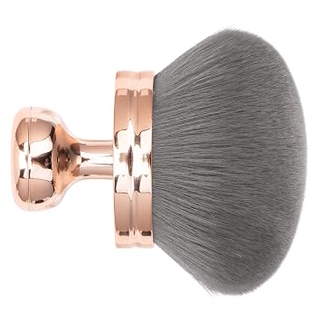 Cepillo de maquillaje extra grande para mezclar y difuminar para autobronceador, maquillaje de piernas y bronceador, aplicador para la espalda con cepillo Kabuki de 8.1 cm de ancho con cabeza redonda
