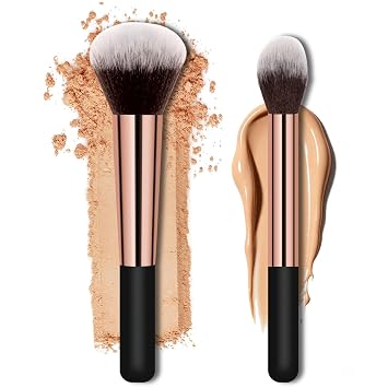 Brochas de maquillaje, pincel grande para polvo y brocha para base de