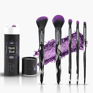 Profusion Cosmetics Mystic Blend - Juego de 5 brochas de maquillaje para rostro y ojos