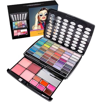 SHANY Glamour Girl Kit de maquillaje paleta de belleza de sombra de ojos con sombras de ojos, rubores, lápiz labial, brillo de labios, espejo de maquillaje, aplicadores de cosméticos, embalaje de