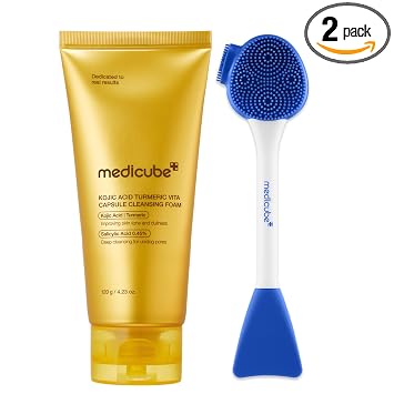 medicube Kojic Acid Capsule Foam Cleanser & Multi Pore Brush Set