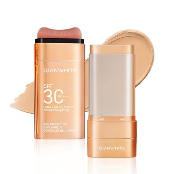 Protector solar mineral facial en barra – Protector solar teñido de piel coreana para cara con SPF, protector solar facial de óxido de zinc para mujeres con dióxido de titanio, protección