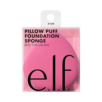 e.l.f. Pillow Puff Esponja de Maquillaje para Base, Esponja de Espuma Ultrasuave y Rebote para Base Líquida, Crea un Acabado de Aerógrafo, Vegano y Sin Pruebas en Animales