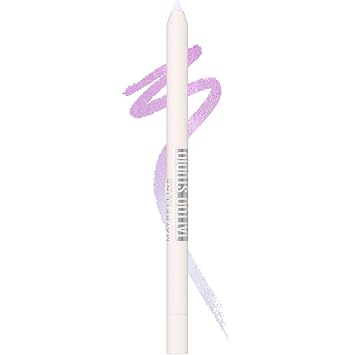 MAYBELLINE Tattoo Studio - Lápiz delineador de ojos afilable de larga duración, pigmentos en gel suaves con 36 horas de duración, a prueba de agua, cromo estrellado (Stardust Chrome), 1 unidad