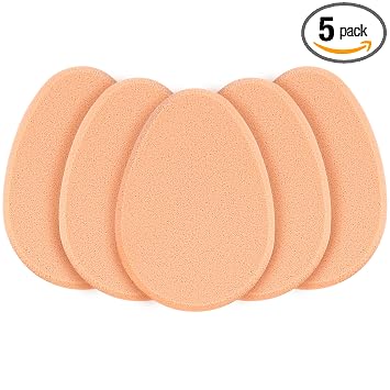 5 paquetes de esponjas de maquillaje, maquillaje ovalado, cojín de aire, esponja de base de belleza, maquillaje profesional, húmedo y seco, para aplicación de rubor de ojos, aplicación de rubor,
