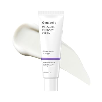 Genabelle Melacare Crema intensiva con ácido tranexámico y niacinamida | Hidratante diario de tono nocturno | Crema facial coreana para una piel suave y radiante | 1.69 onzas líquidas