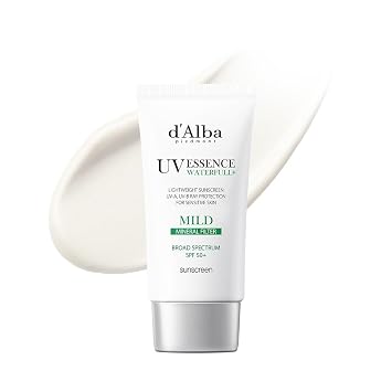 d'alba Piedmont Protector solar suave Waterfull de trufa blanca italiana, vegano, protector solar mineral, amplio espectro SPF 50+, no nano, adecuado para pieles sensibles, cuidado de la piel coreano