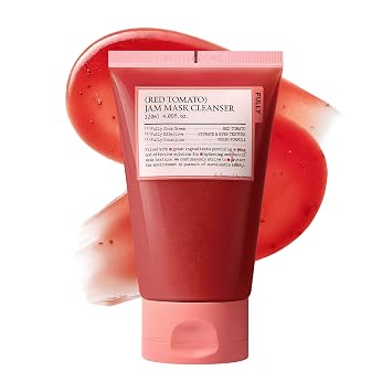 FULLY Máscara de Jabón de Tomate Rojo Limpiador, Exfoliación Suave, Refina la Textura de la Piel, Limpia los Poros, Hidratación, Lavado Facial, Vegano, Para Piel Áspera y Sensible, Cuidado de la Piel