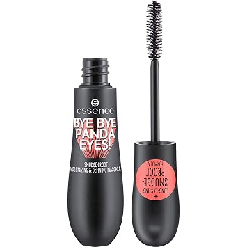 essence Máscara de pestañas Bye Bye Panda Eyes Tubing, a prueba de manchas, definición voluminizadora, vegana, libre de crueldad, libre de parabenos y aceites (paquete de 1)