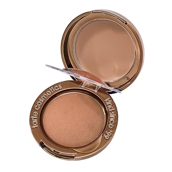 tarte macaron sculpt & bronze duo - Crema 2 en 1 + bronceador en polvo horneado, maquillaje facial en polvo de contorno, péptidos y ácido hialurónico hidrata y rellena, vegano y libre de crueldad