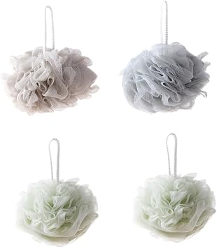Pelota de baño de malla, esponja de lufa, esponja de lufa, esponja de baño, esponja de baño, esponja de baño, esponja de baño de lujo, esponja de baño multicolor, esponjas de esponja de ducha
