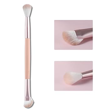 Cepillo de contorno de nariz de doble extremo, cepillo de maquillaje para