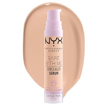 NYX PROFESSIONAL MAKEUP Bare With Me - Suero corrector, maquillaje corrector para hasta 24 horas de hidratación, vainilla