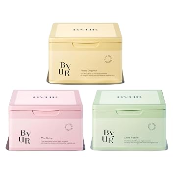 ByUR Daily Aqua Serum Mask Series (30 hojas cada una) – Honey Gorgeous, Green Wonder & Vita Giving – Hidratante, Hidratante, Calmante Poro Minimizando la Mascarilla Coreana K-Beauty Cuidado de la Piel