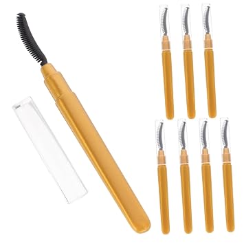 8pcs Portable Silicone Eyelash Brushes Soft Head Mascara Wands Lightweight Travel Cosmetic Applicators Gentle Skin for Easy Eye Makeup
