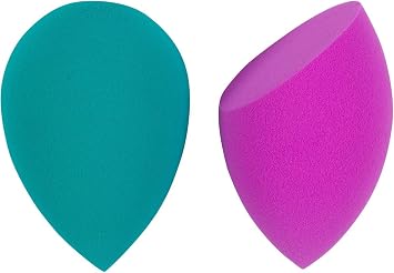 Cala Esponjas mezcladoras de maquillaje Duo púrpura y verde azulado