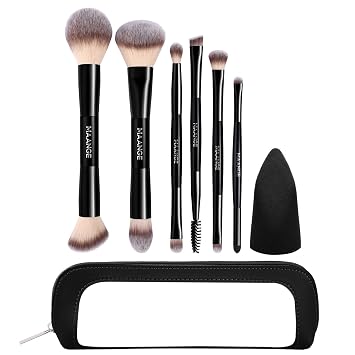 MAANGE Juego de brochas de maquillaje de doble extremo de 6 piezas con