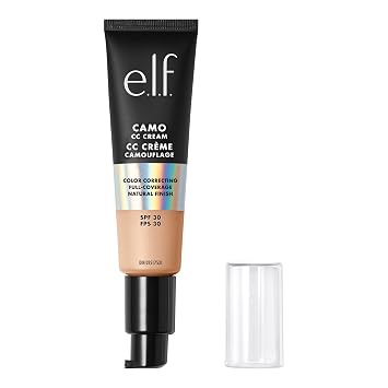 e.l.f. Camo CC Cream, base correctora de color de cobertura media a completa con SPF 30, luz 210 N, 1.0 oz (30g)