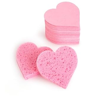Esponjas faciales comprimidas de celulosa natural para limpieza facial, exfoliación y eliminación de maquillaje, uso profesional, limpieza profunda, Rejuvv por Fushay (paquete de 25)
