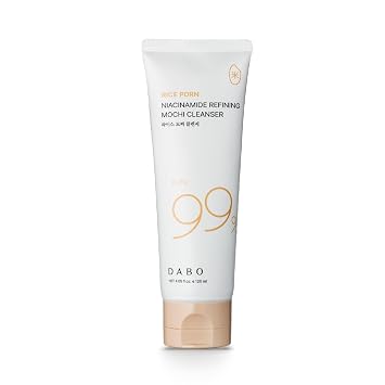 Dabo Rice PDRN - Limpiador facial de niacinamida Mochi, limpiador facial hidratante coreano con agua de salvado de arroz, limpieza profunda, cuidado de poros y piel brillante, 4.05 fl oz (120 ml)