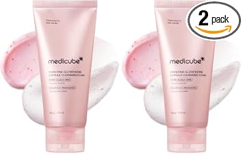 medicube Limpiador facial PDRN Pink Glutatión Cápsula Espuma Limpiador (paquete de 2)