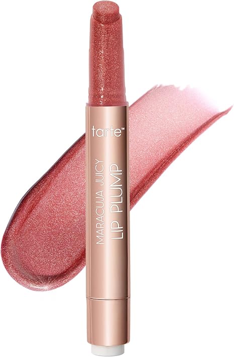 tarte maracuja jugoso brillo labial regordete de vidrio – Bálsamo labial hidratante y voluminizador con ácido hialurónico y vitamina E, rellena e hidrata, vegano y libre de crueldad animal, tamaño completo, baya