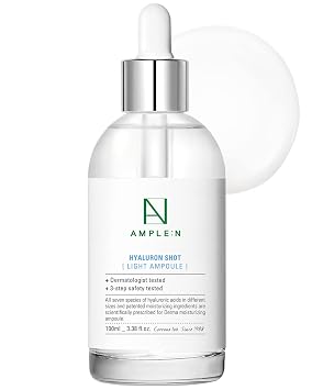 AMPLE:N Hyaluron Shot Light Ampolla, suero hidratante coreano, 3.38 onzas líquidas