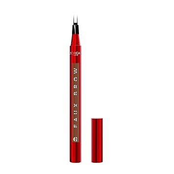 L'Oreal Paris Faux Brow, Lápiz para Cejas de Efecto Cabello, con Punta de Doble Cepillo, Maquillaje de Cejas Rápido y Preciso, Rubio Oscuro, 1.2 ml