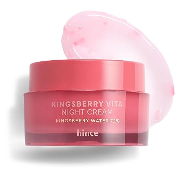 HINCE KINGSBERRY VITA Night Cream - Crema de gelatina, mejora de la opacidad, niacinamida, hidratante facial para piel seca, proporciona hidratación y piel de vidrio durante la noche, cuidado de la piel coreano (1.69 onzas líquidas)