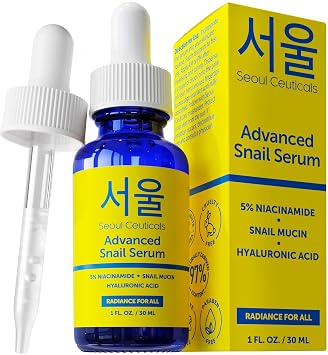SeoulCeuticals Coreano 5% Niacinamida Caracol Mucina 97.5% Esencia Suero