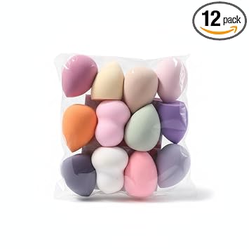 Makeup Sponges, 12 Pack Multi-Color And Shape Beauty Blender Set, Latex-Free Super Soft Makeup Puffs for Liquid Foundation, Cream and Setting Powder Flawless Blending Makeup Artist Essentials