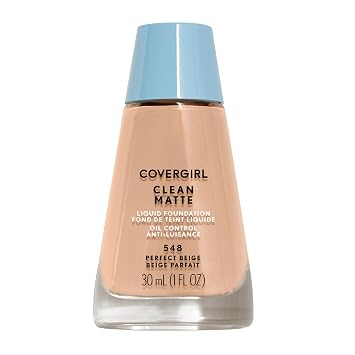 COVERGIRL Base líquida Clean Matte Perfect Beige 548, paquete de 1 unidad