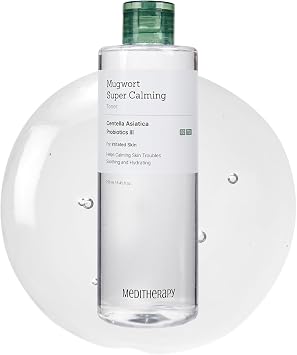 Mugwort Super Calming Toner - Tónico hidratante coreano para la cara, esencia purificante de artemisa, tónico facial calmante, refrescante para piel grasa, seca y sensible, cuidado diario de la piel
